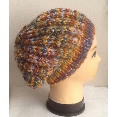 Handmade ~ Beanie Hat ~ Slouch Beret ~ Hand Knit ~ Autumn Colors  eb-37871850